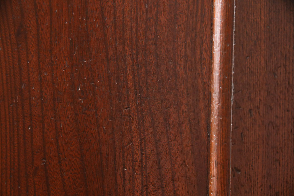 和製アンティーク　総ケヤキの一枚板　漆塗り　極厚・極太　最上手品!!160kgもある最上級の品質を誇る蔵戸(玄関戸、引き戸)(R-050467)