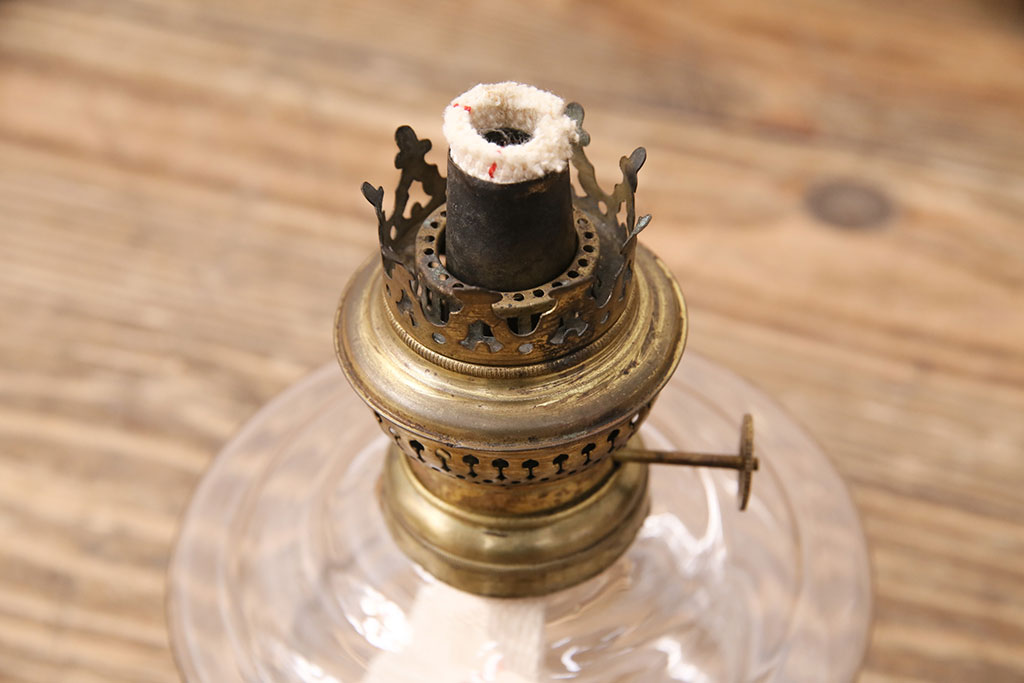 和製アンティーク　趣のあるムードを演出してくれるオイルランプ(ハンギングランプ、吊り下げランプ、ランタン)(R-050479)
