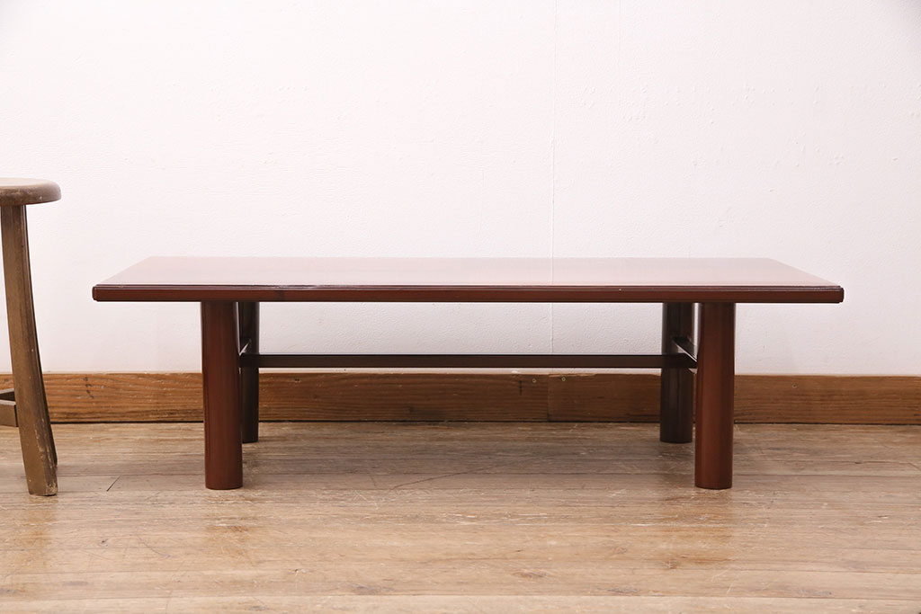 和製ヴィンテージ　国産　漆塗り　ツートーンが目を引く和モダンにおすすめのセンターテーブル(座卓、ローテーブル、ビンテージ)(R-050498)