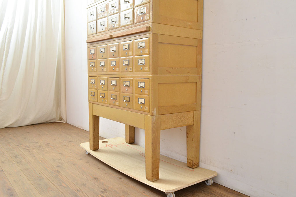 レトロ家具 昭和レトロ KIHARA 小物収納にうってつけのナラ材製