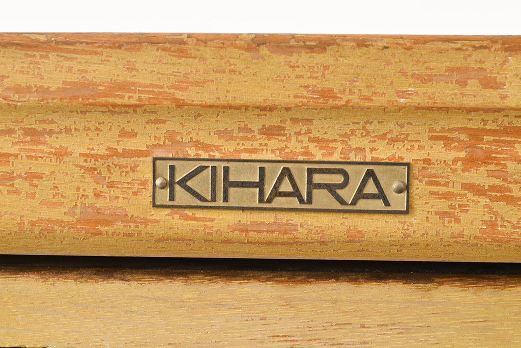 レトロ家具 昭和レトロ KIHARA 小物収納にうってつけのナラ材製