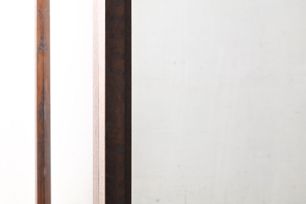 中古　美品　国産　栗材　片開き戸　手造りの木製ガラスケース(ショーケース、店舗什器)(R-050616)