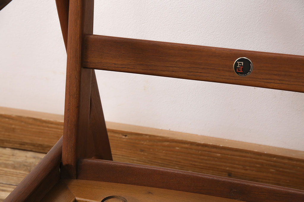 ヴィンテージ家具　北欧　デンマーク　FRANCE&SON(フランス&サン)　ole wanscher(オーレ・ヴァンシャー)　希少なロッキングチェア(アームチェア、アームソファ、ビンテージ)(R-050669)