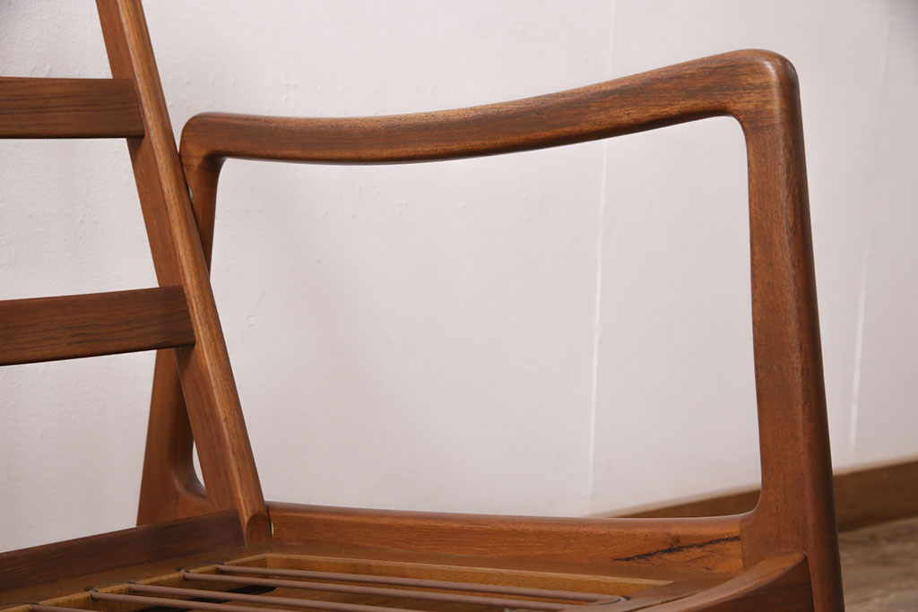 ヴィンテージ家具　北欧　デンマーク　FRANCE&SON(フランス&サン)　ole wanscher(オーレ・ヴァンシャー)　希少なロッキングチェア(アームチェア、アームソファ、ビンテージ)(R-050669)
