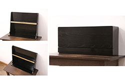 和製ヴィンテージ　ナラ材　幅広いインテリアに合わせやすいモダンデザインのキャビネット(収納棚、戸棚、食器棚、ビンテージ)(R-053241)