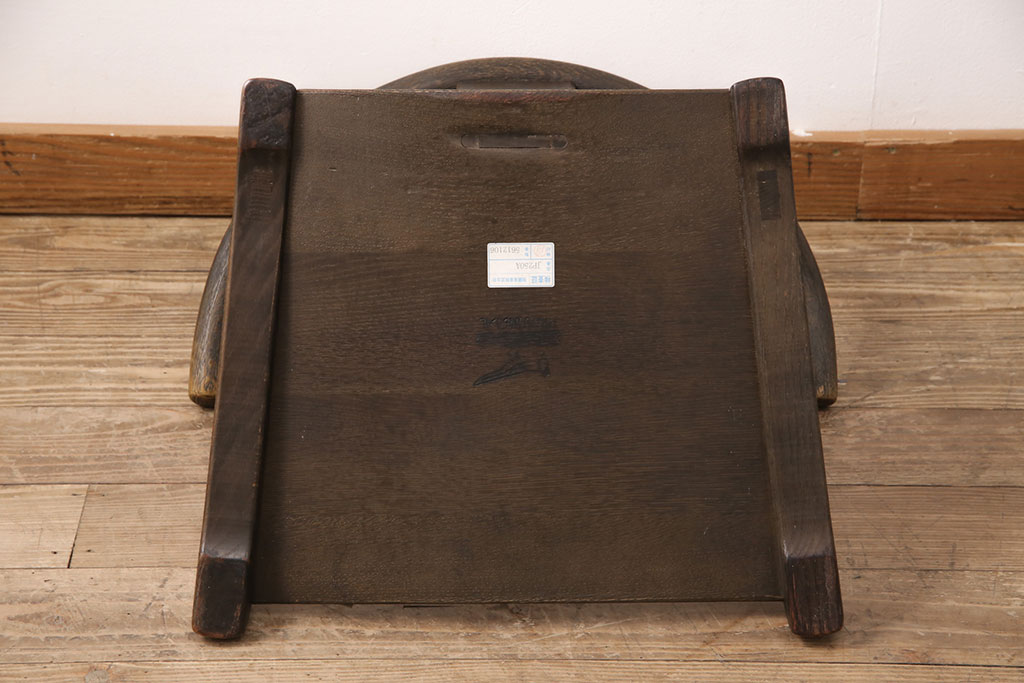 中古　飛騨産業　キツツキ　ナラ材　JAPAN PROVINCIAL(ジャパンプロヴィンシャル・プロビンシャル)シリーズ　温もり溢れる木の風合いが味わい深い座椅子(プロビンシャル、座イス)(R-050846)