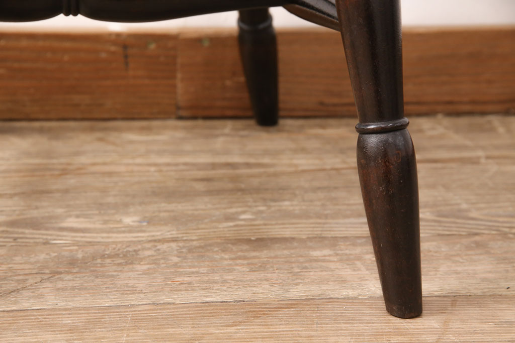 中古　松本民芸家具　16型スピンドルチェア　ゆったりと座れるダイニングチェア(板座チェア、椅子)(R-050849)