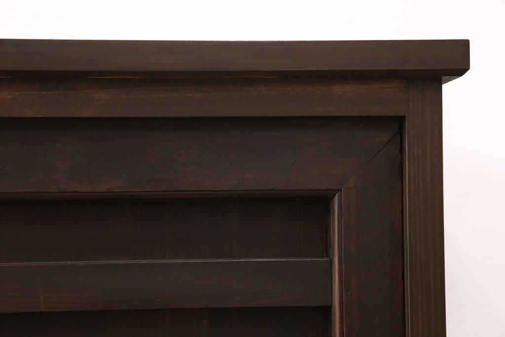 ラフジュ工房オリジナル　古建具リメイク　味わいのあるヒノキ材の建具を使った和モダン空間にぴったりのサイドボード(収納棚、戸棚、テレビ台)(R-050921)