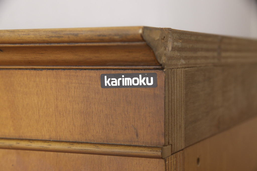 中古　カリモク家具(karimoku)　希少モデル!アンティーク風のバーカウンターセット(収納棚、キャビネット、店舗什器)(R-051007)