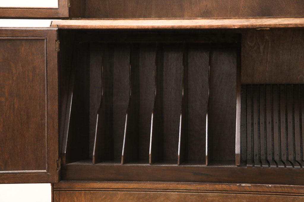 イギリスアンティーク　オーク材　スタッキングブックケース(本箱、収納棚、キャビネット)(R-051100)