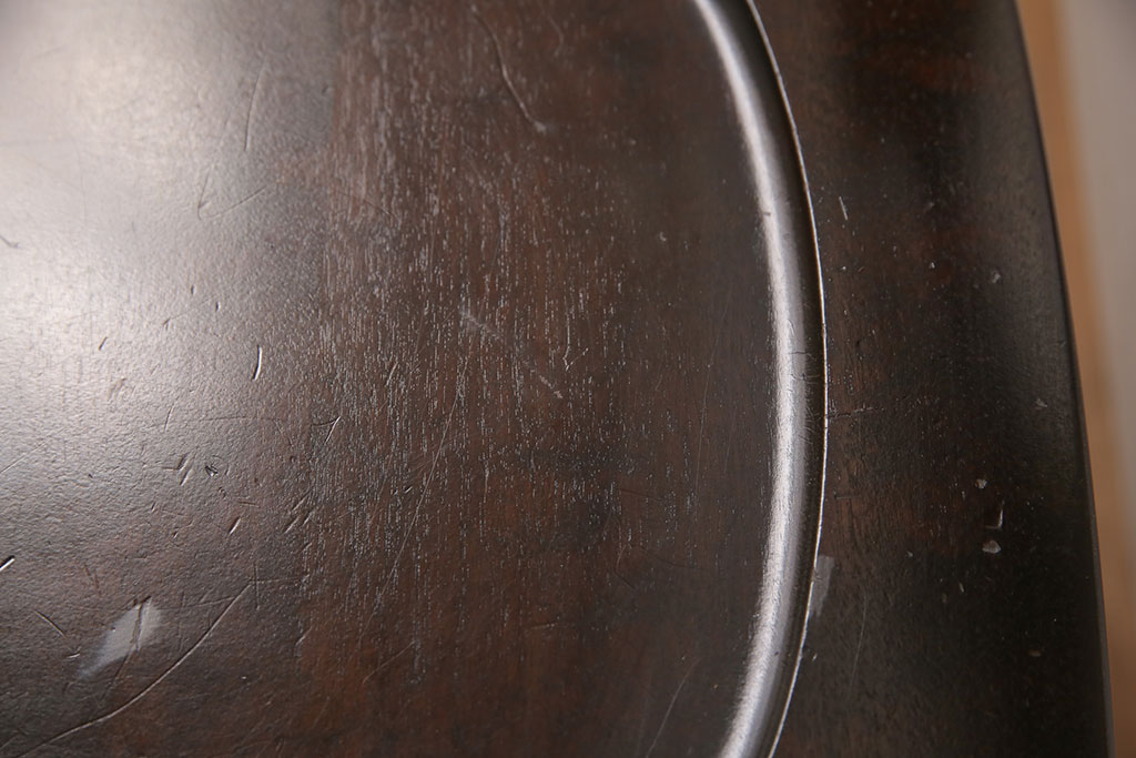 中古　北海道民芸家具　HM620　滑らかな木肌が上品なラダーバックチェア(椅子、ダイニングチェア、板座チェア)(R-051138)