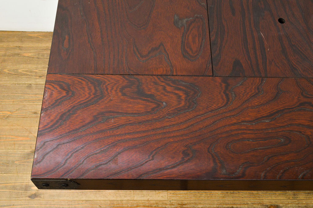 中古　筑後民芸　美しい木目が上質な和の雰囲気を演出する囲炉裏テーブル(ダイニングテーブル、火鉢)(定価約28万円)(R-051175)