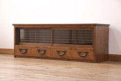 ラフジュ工房オリジナル　古建具リメイク　和モダンの空間づくりにおすすめのテレビ台(テレビボード、ローボード、リビングボード、収納棚)(R-051240)
