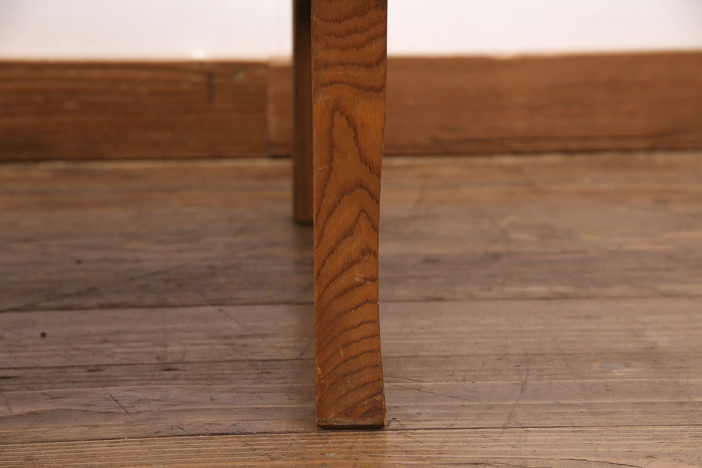 アンティーク家具　昭和レトロ　栓材　木の温もりを感じる風合いが魅力の折り畳みちゃぶ台(座卓、ローテーブル)(R-051324)