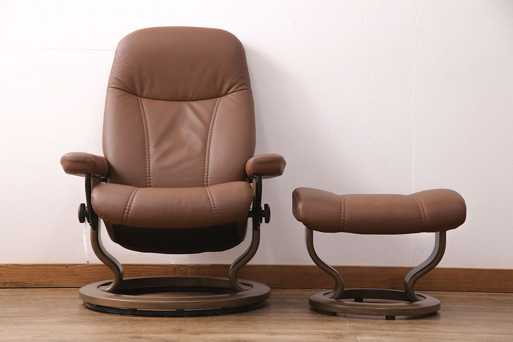 中古 展示美品 2019年製 本革 EKORNES(エコーネス) コンサルシリーズ S