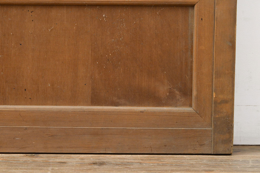 和製アンティーク　裏障子付き　整然と並ぶ様が美しい万本格子戸2枚セット(引き戸、建具、障子戸)(R-051455)