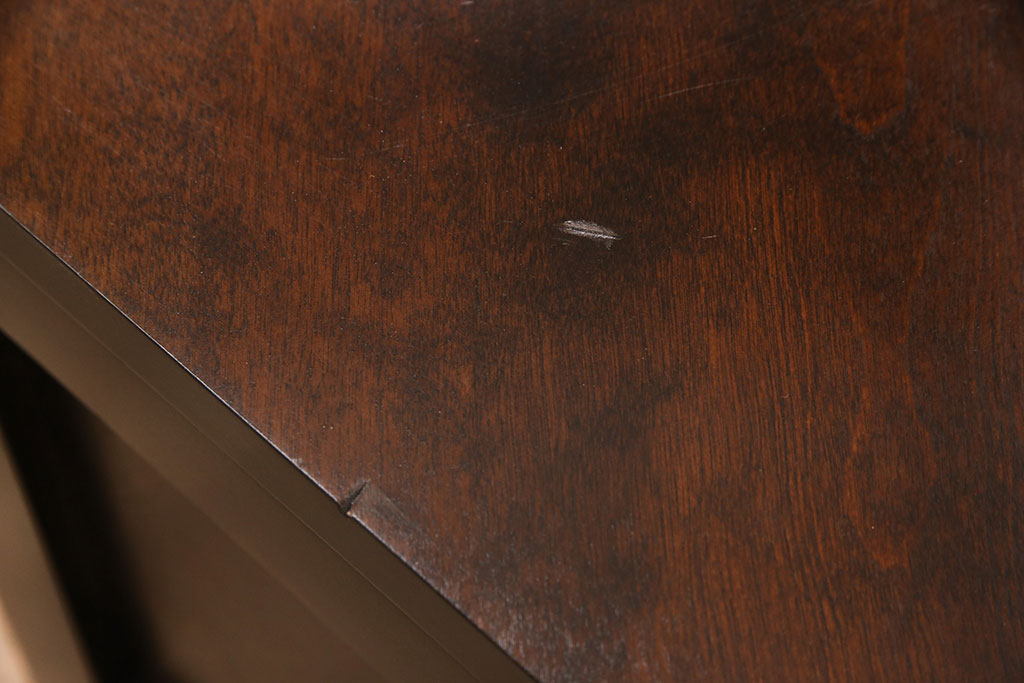 中古　北海道民芸家具　こだわりのお部屋づくりにおすすめなコーナーデスク(ワークデスク、机、在宅ワーク、在宅用)(R-051642)