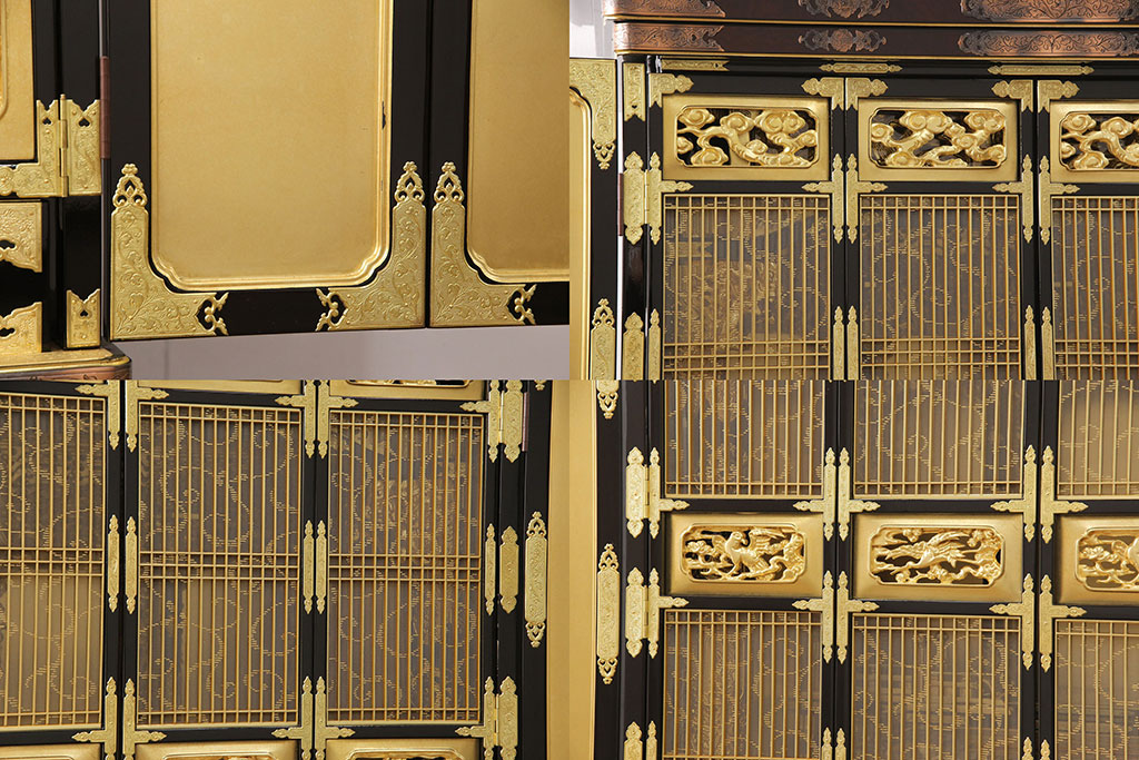 中古 展示品 未使用品 伝統工芸 150代 金仏壇「鳳凰」 細部まで