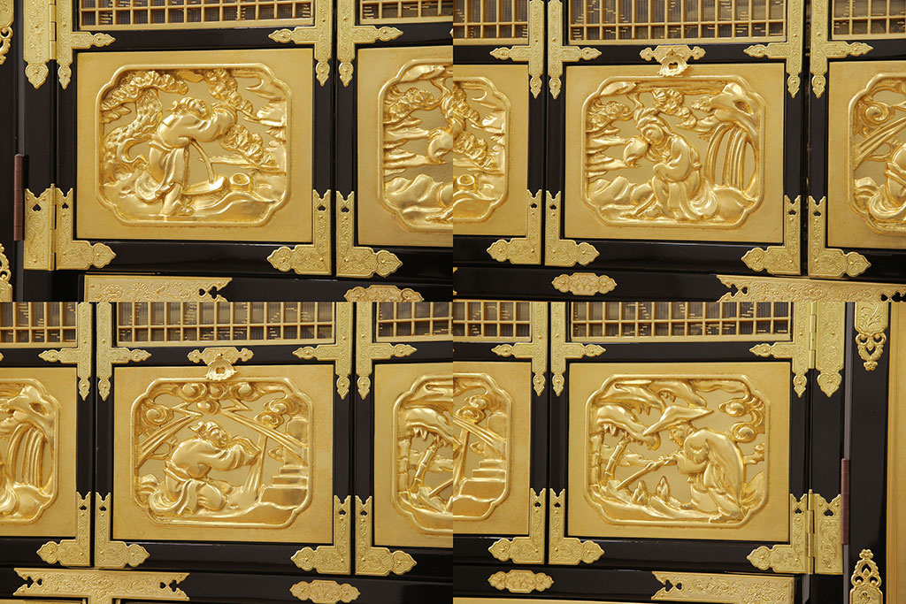 中古 展示品 未使用品 伝統工芸 150代 金仏壇「鳳凰」 細部まで 中古 展示品 未使用品 伝統工芸 150代 金仏壇「鳳凰」 細部まで