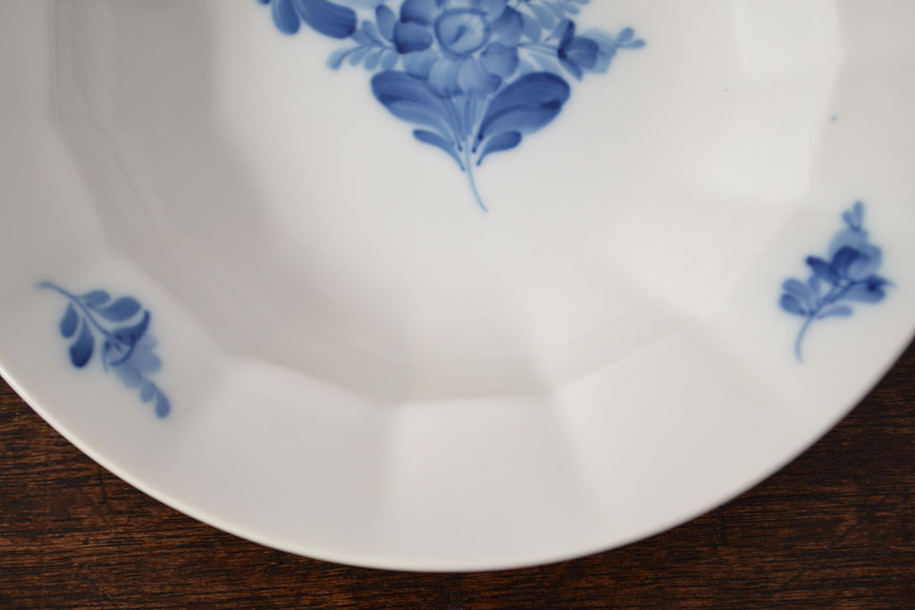 ROYAL COPENHAGEN  ロイヤルコペンハーゲン　ブルーフラワー　ファイアンス　プリンセス　お皿　4点セット(菓子皿、洋食器、4枚セット)(R-051876)