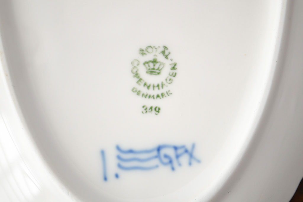 ROYAL COPENHAGEN  ロイヤルコペンハーゲン　ブルーフラワー　ファイアンス　プリンセス　お皿　4点セット(菓子皿、洋食器、4枚セット)(R-051876)