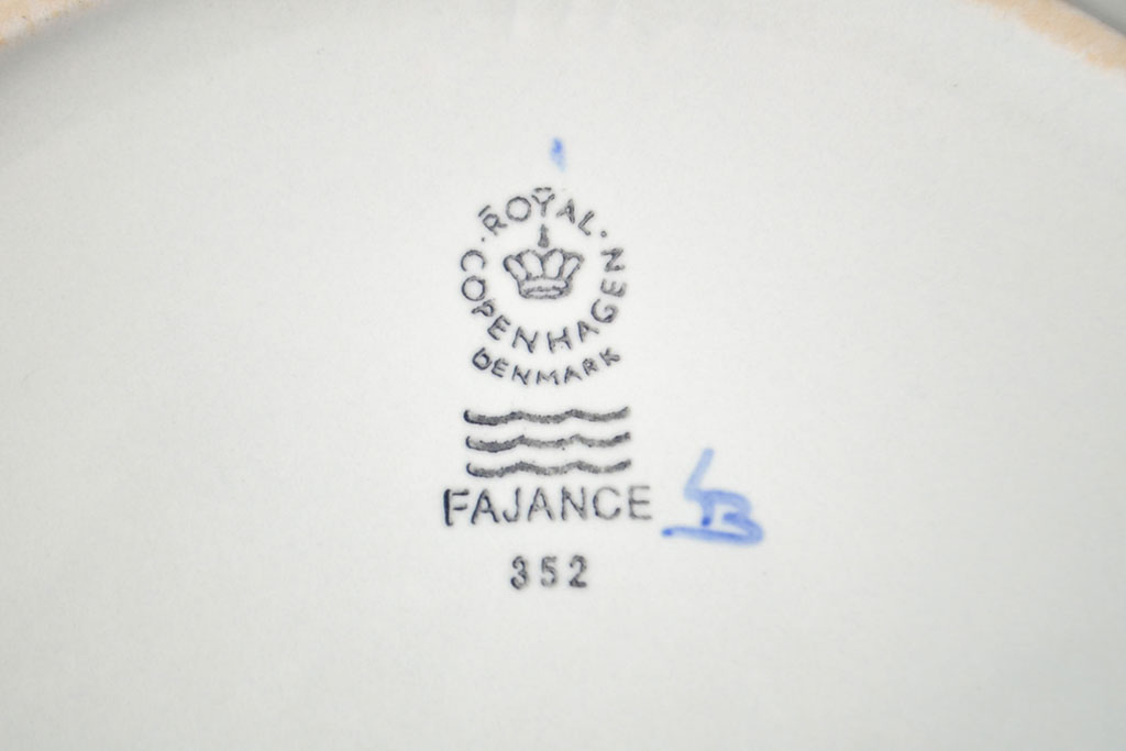 ROYAL COPENHAGEN  ロイヤルコペンハーゲン　ブルーフラワー　ファイアンス　プリンセス　お皿　4点セット(菓子皿、洋食器、4枚セット)(R-051876)