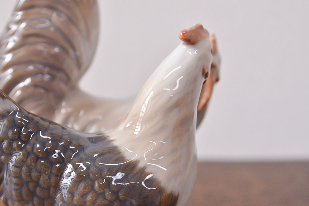 ROYAL COPENHAGEN(ロイヤルコペンハーゲン)　にわとり(鶏)の置きもの(置物、オブジェ、フィギュリン)(R-051911)