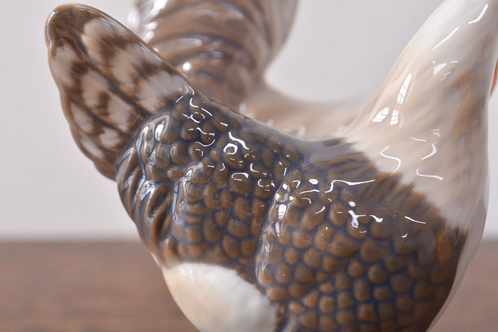 ROYAL COPENHAGEN(ロイヤルコペンハーゲン)　にわとり(鶏)の置きもの(置物、オブジェ、フィギュリン)(R-051911)