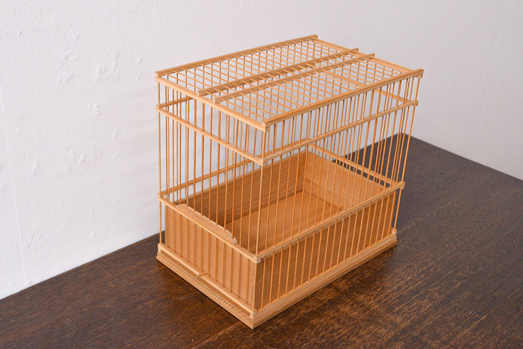 古い 竹製鳥籠 外箱付(時代鳥かご)(R-051932) | ラフジュ工房