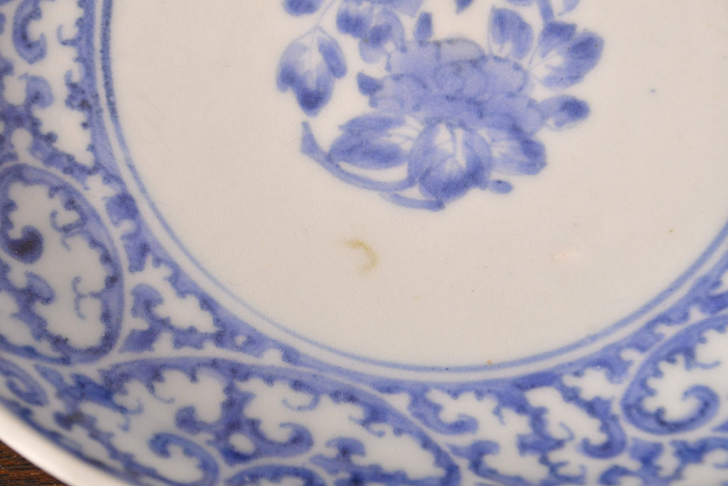 江戸期　古伊万里　蛸唐草文　渦福　変形皿2枚セット(和食器)(R-051970)