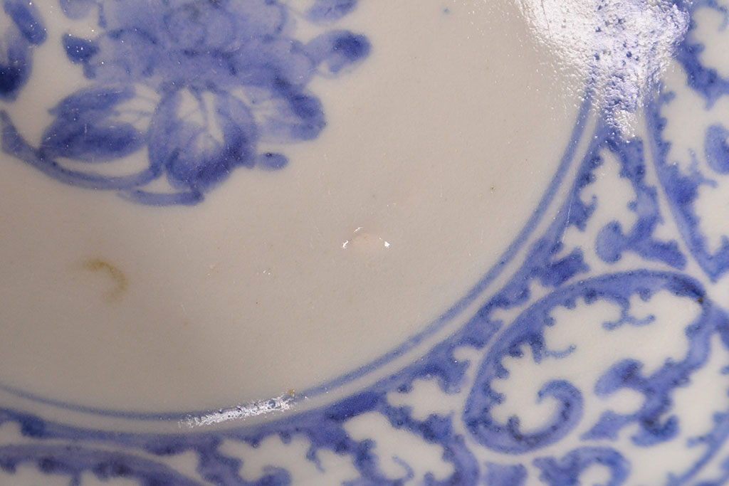 江戸期　古伊万里　蛸唐草文　渦福　変形皿2枚セット(和食器)(R-051970)