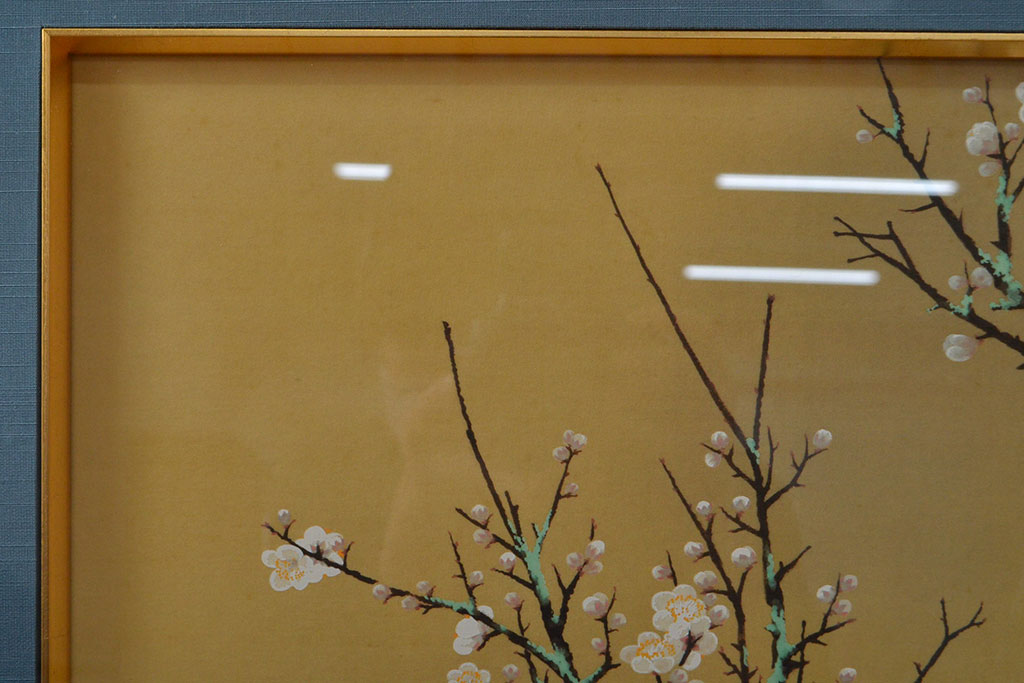 複製　横山大観 筆　「梅花」　122/480　(絵画、小学館、ディスプレイ、額装)(R-051987)