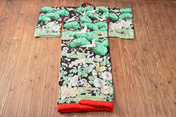 大正〜昭和初期　正絹刺繍着物(打掛、古布)(R-051990)