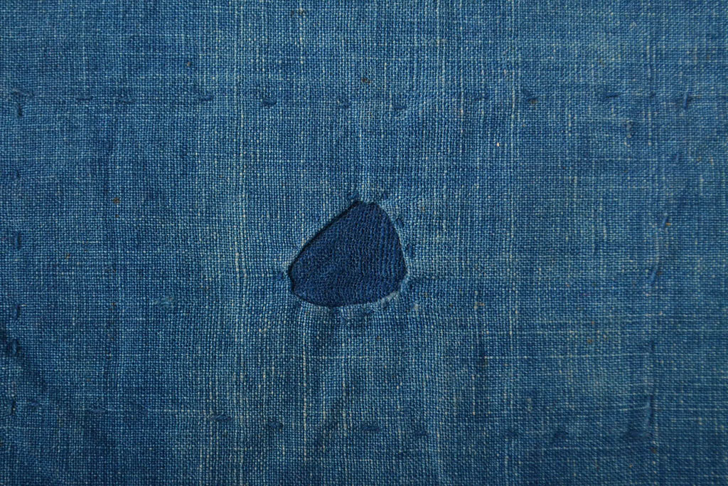 大正〜昭和初期　藍染め木綿　古布3枚セット(R-051994)