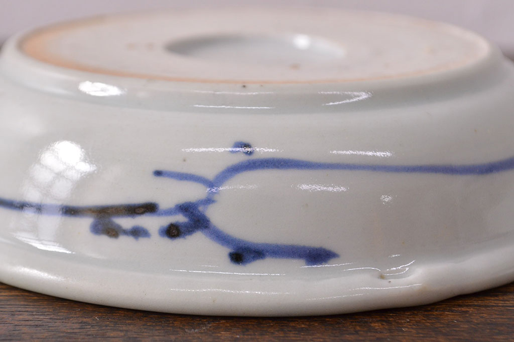 江戸期　古伊万里　染付仙人図　なます皿2枚セット(中皿、和食器)(R-051999)
