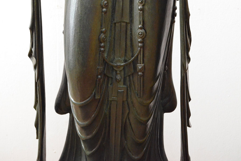 大仏師　松久宗琳　ブロンズ観音菩薩立像　高さ92cm(ディスプレイ、置き物、置物)(R-052045)