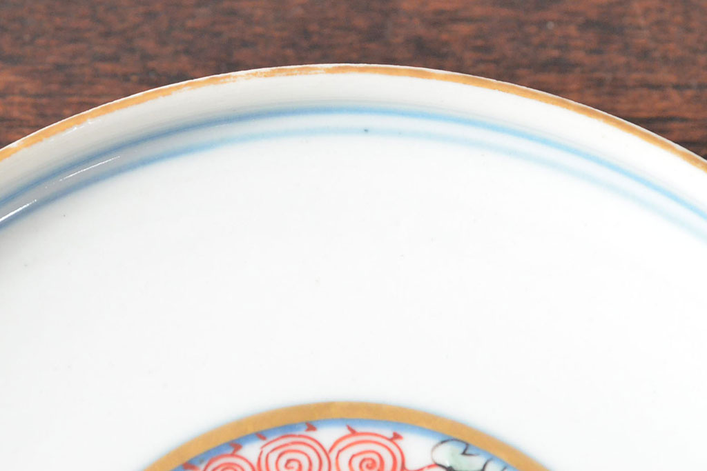 大清光緒年製　色絵染付蓋茶碗2客セット(伊万里、中国?)(R-052051)