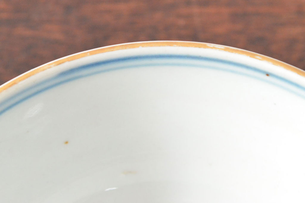大清光緒年製　色絵染付蓋茶碗2客セット(伊万里、中国?)(R-052052)