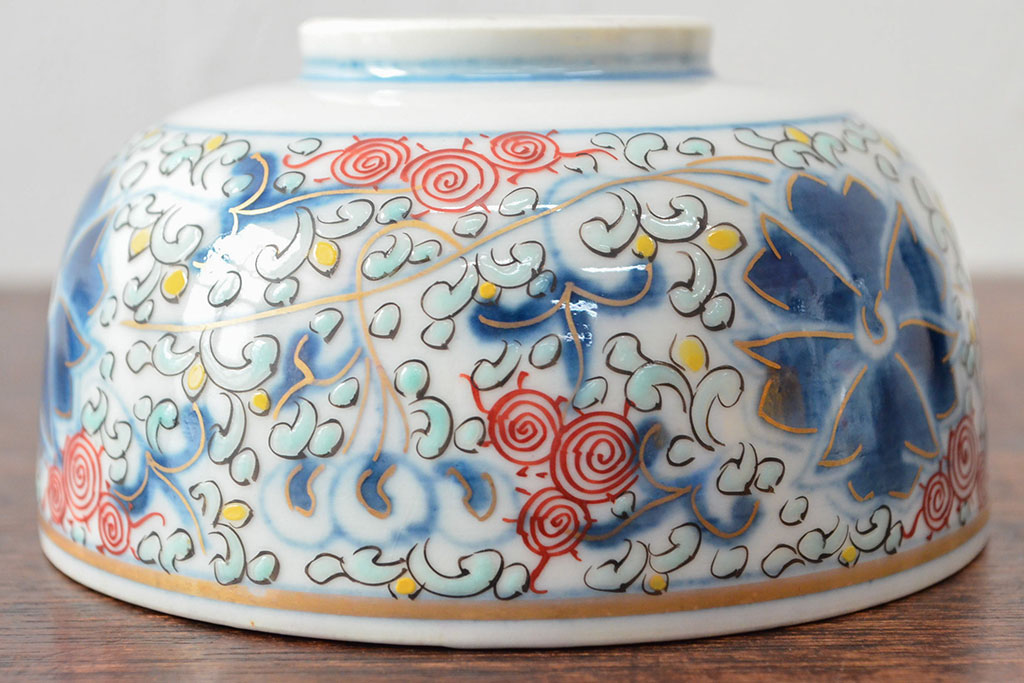 大清光緒年製　色絵染付蓋茶碗2客セット(伊万里、中国?)(R-052052)