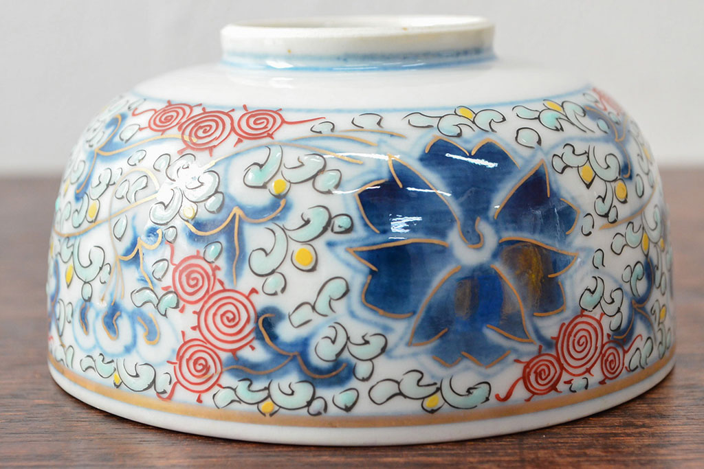 大清光緒年製　色絵染付蓋茶碗2客セット(伊万里、中国?)(R-052052)