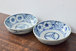 明治期　九谷　金襴手　赤絵　約12cm　3.9寸　華やかな色合いが美しい小皿5枚セット(金彩、和皿、和食器、三寸九分)(R-075477)