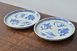 明治期　伊万里焼　一尺五寸　染付　大皿(和食器)(R-046712)