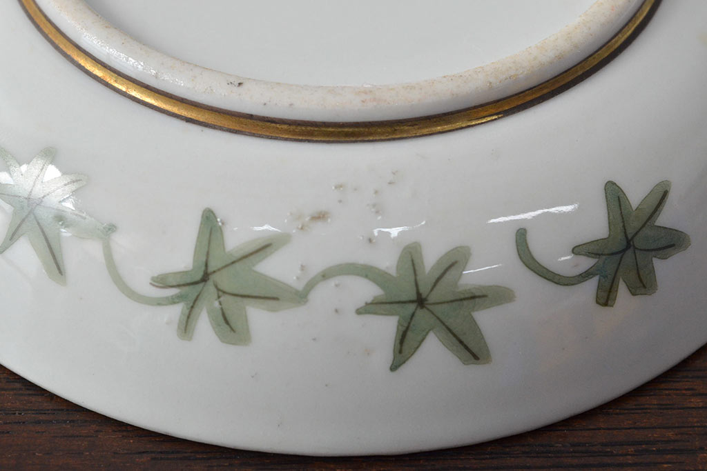明治〜大正　九谷焼　花鳥図　色絵　小皿6枚セット(和食器)(R-052093)