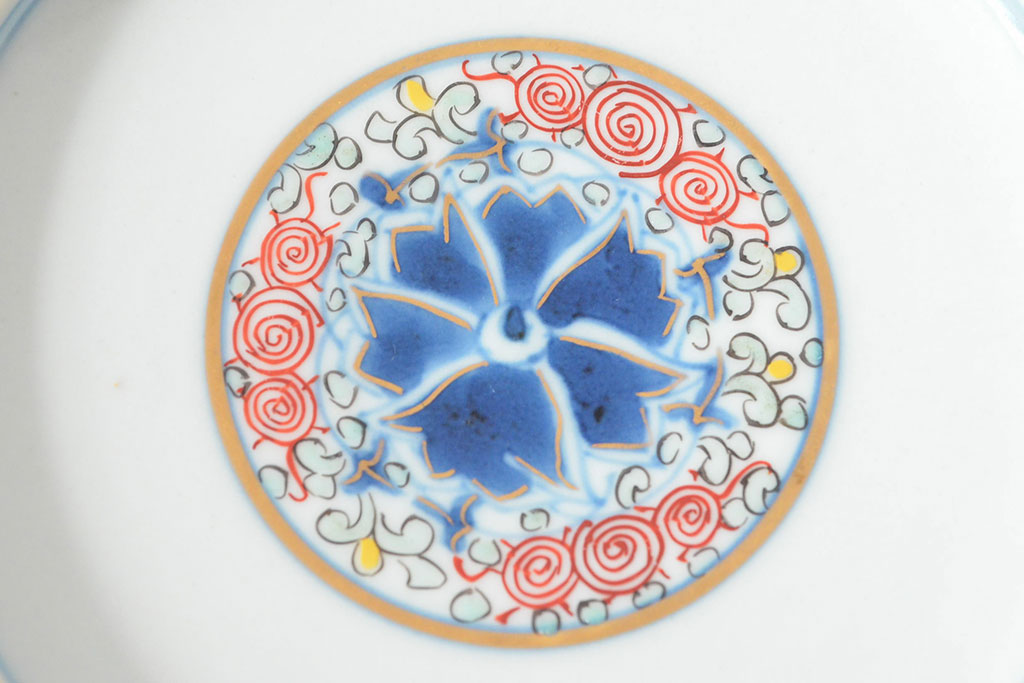 大清光緒年製　色絵染付蓋茶碗2客セット(伊万里、中国?)(R-052172)