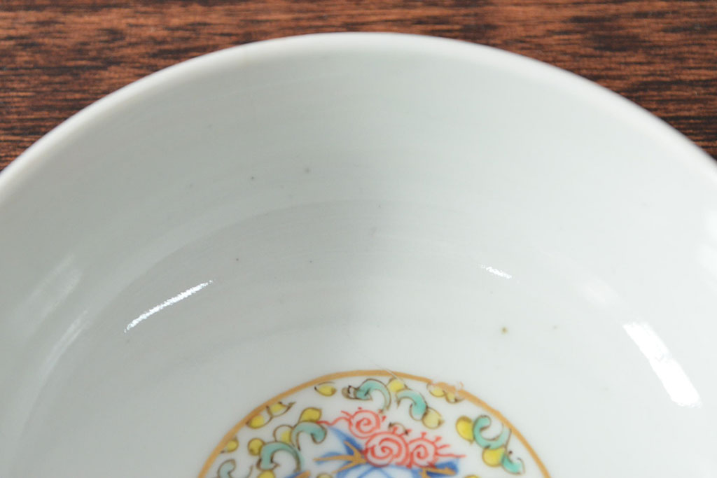 大清光緒年製　色絵染付　深鉢3客(伊万里、中国?)(R-052198)