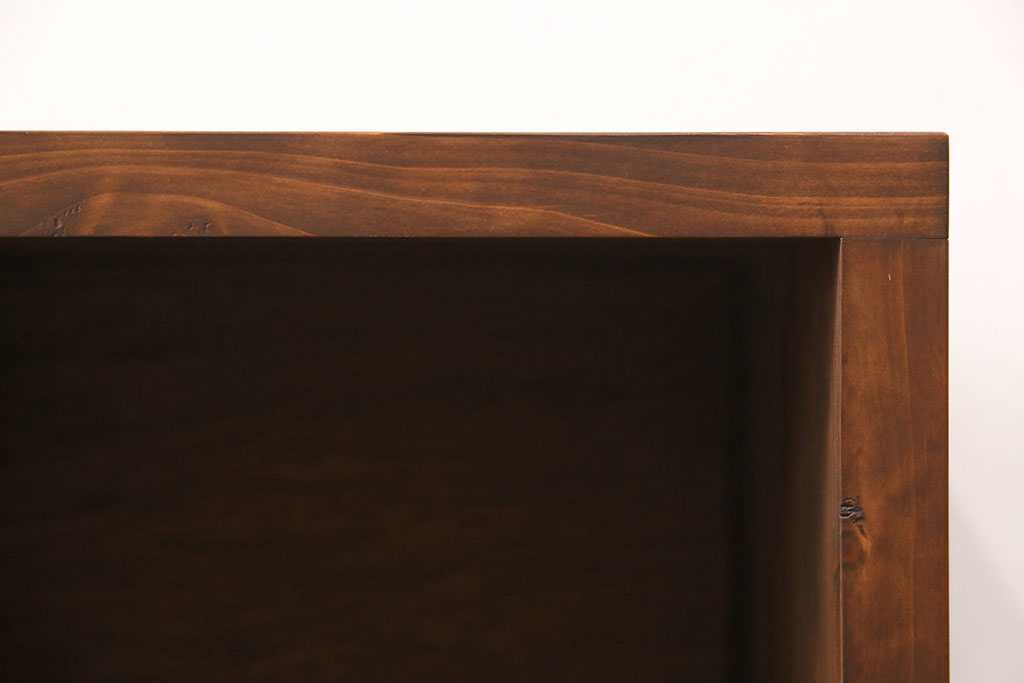 ラフジュ工房オリジナル　ヒノキ材　レトロな雰囲気漂うマス目棚(ロッカー、収納棚、本棚、飾り棚)(R-052214)