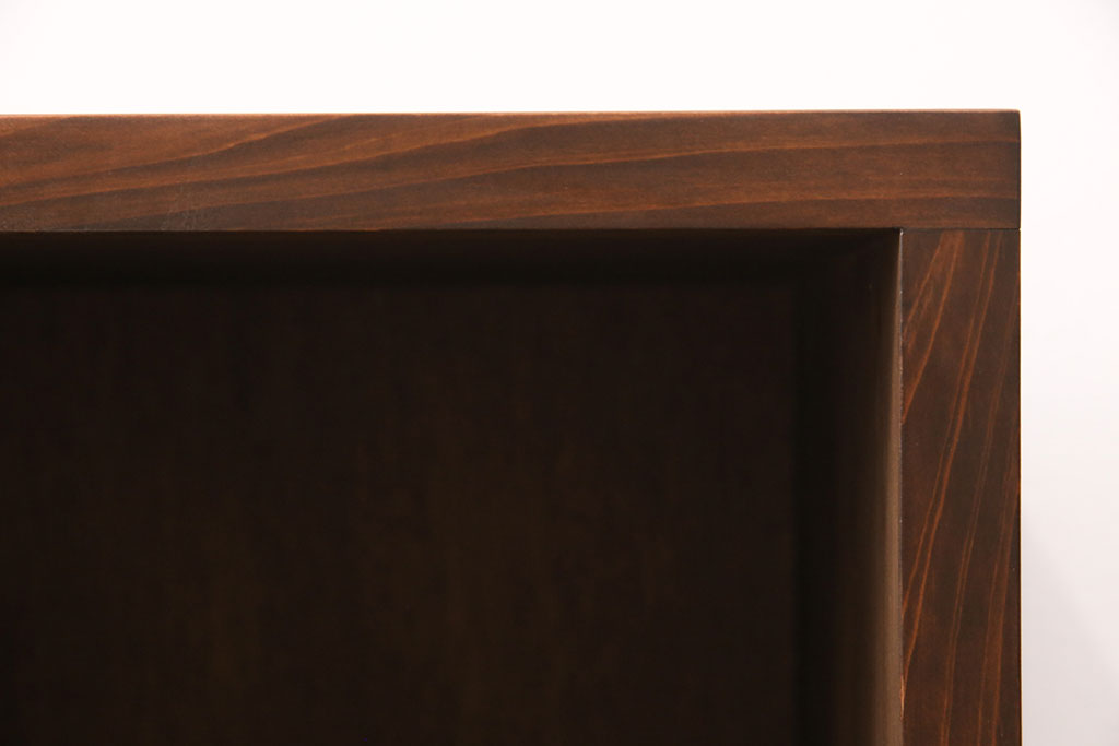 ラフジュ工房オリジナル　ヒノキ材　ノスタルジックな雰囲気あふれるマス目棚(ロッカー、収納棚、本棚、飾り棚)(R-052215)