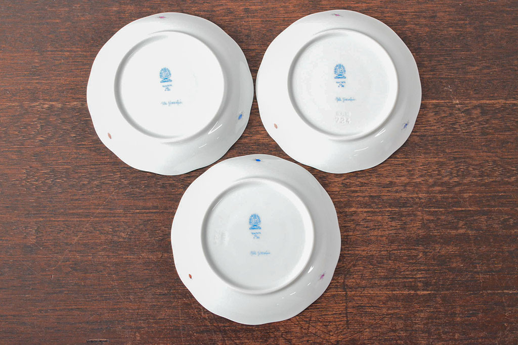 ハンガリー　HEREND　ヘレンド　フルーツコンポジション　カップ&ソーサー3客セット(洋食器)(R-052283)