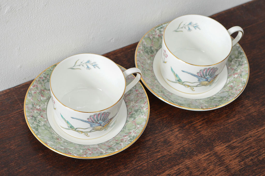 WEDGWOOD　ウェッジウッド　ハミングバード　カップ&ソーサー2客セット(洋食器)(R-052290)