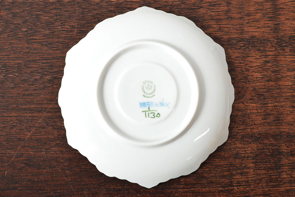 ROYAL COPENHAGEN　ロイヤルコペンハーゲン　ブルーフルーテッド　フルレース　カップ&ソーサー2客(洋食器)(定価88,000円)(R-052459)